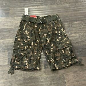 Jordan Craig Woodland Camo Cargo Shorts with belt new Mens Size 30